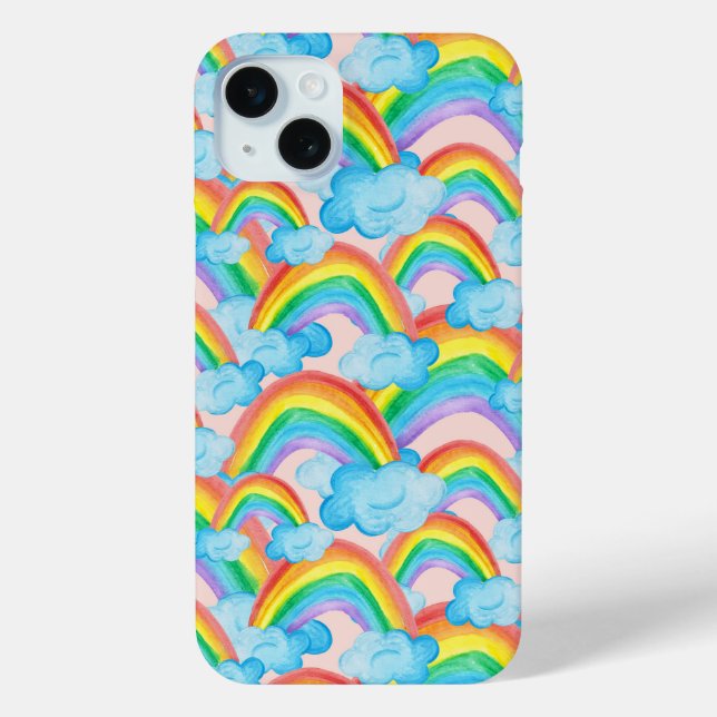 Colourful Rainbow Patterned Case-Mate iPhone Case (Back)