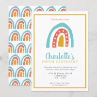 Colourful Rainbow Personalised Birthday Party
