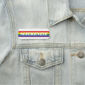Colourful Rainbow Personalised Name Tag