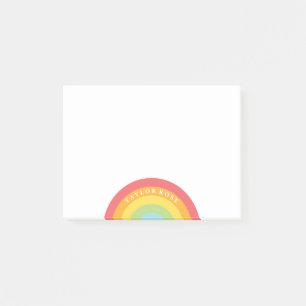 Colourful Rainbow Personalised Post It Notes