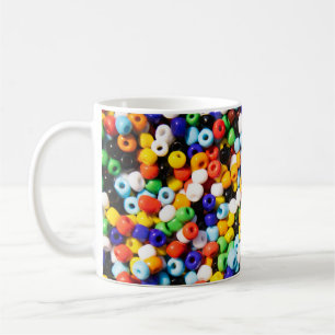 Colourful Rainbow Pile of Beads Coffee Mug