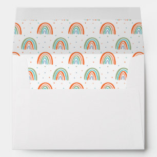 Colourful Rainbow Polka Dot Pattern Envelope