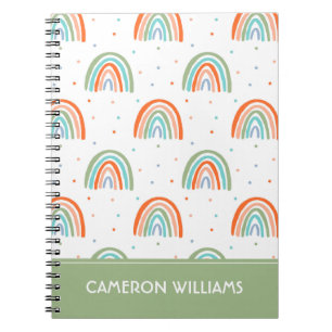 Colourful Rainbow Polka Dot Pattern Notebook