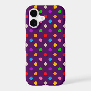Colourful Rainbow Polka Dots Purple