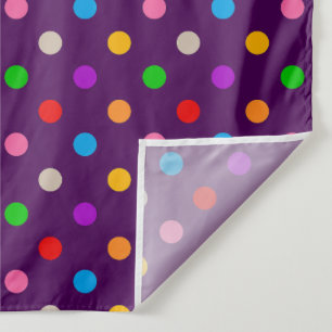 Colourful Rainbow Polka Dots Purple Tapestry