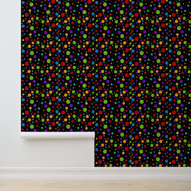 Colourful Rainbow Polka Dots Wallpaper (Application)