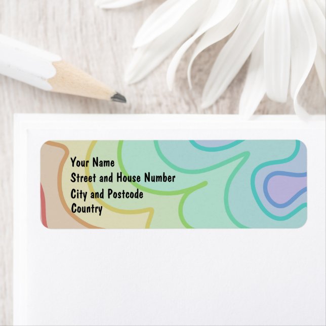 Colourful Rainbow Pride Address Return Label (Insitu)