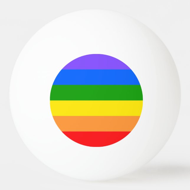 Colourful Rainbow Pride   Ping Pong Ball (Front)