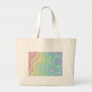 Colourful Rainbow Pride Wiggle Abstract Large Tote Bag