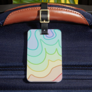 Colourful Rainbow Pride Wiggle Luggage Tag
