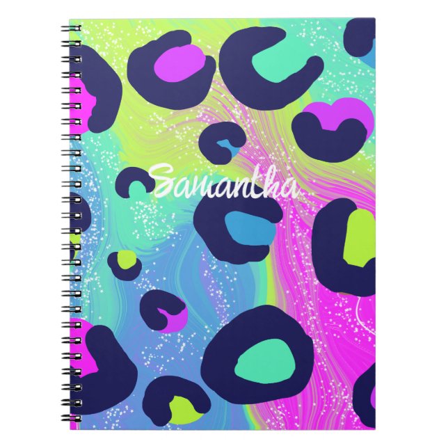 Colourful Rainbow Print Notebook (Front)