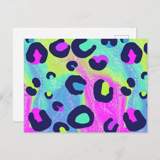 Colourful Rainbow Print Postcard (Front/Back)