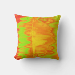 Colourful Rainbow Retro Funky Painting Abstract Ar Cushion