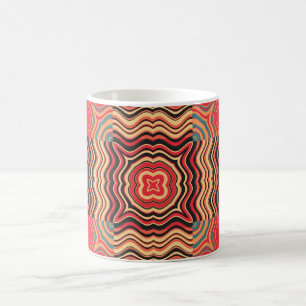 Colourful Rainbow Retro Seamless Pattern Square Coffee Mug