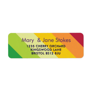 Colourful Rainbow Return Address Labels Custom