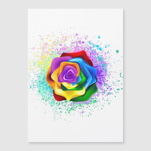 Colourful Rainbow Rose (Front)