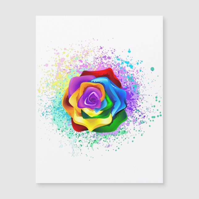 Colourful Rainbow Rose (Front)