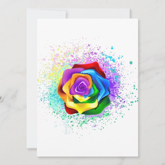 Colourful Rainbow Rose (Front)