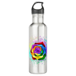 Colourful Rainbow Rose 710 Ml Water Bottle