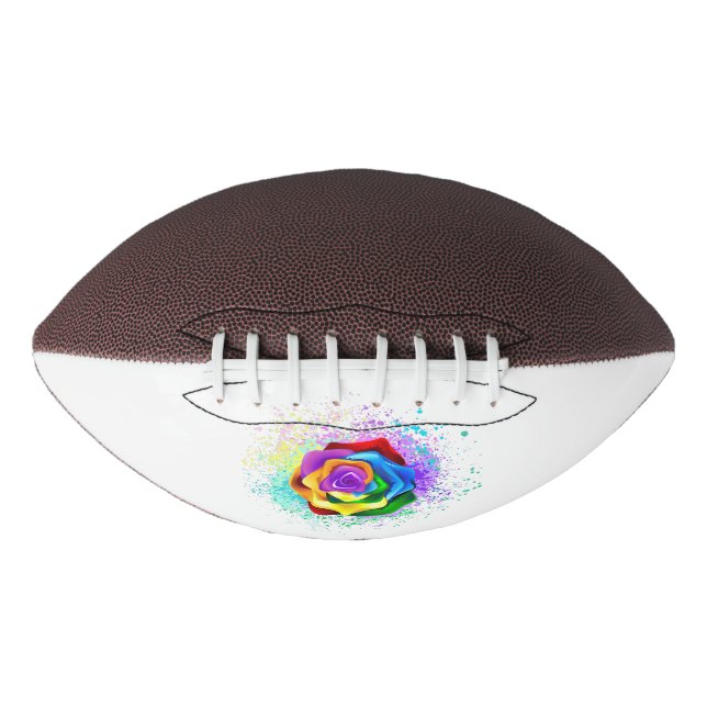 Colourful Rainbow Rose American Football (Front)