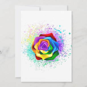 Colourful Rainbow Rose Announcement
