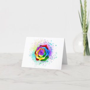 Colourful Rainbow Rose Announcement