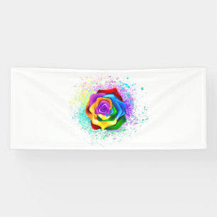 Colourful Rainbow Rose Banner