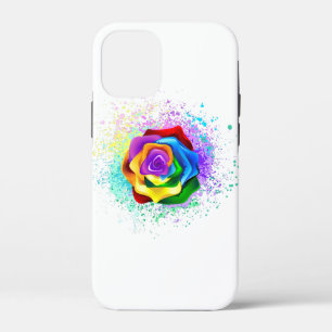 Colourful Rainbow Rose iPhone 12 Mini Case
