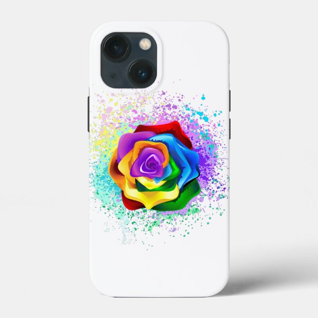 Colourful Rainbow Rose Case-Mate iPhone Case (Back)