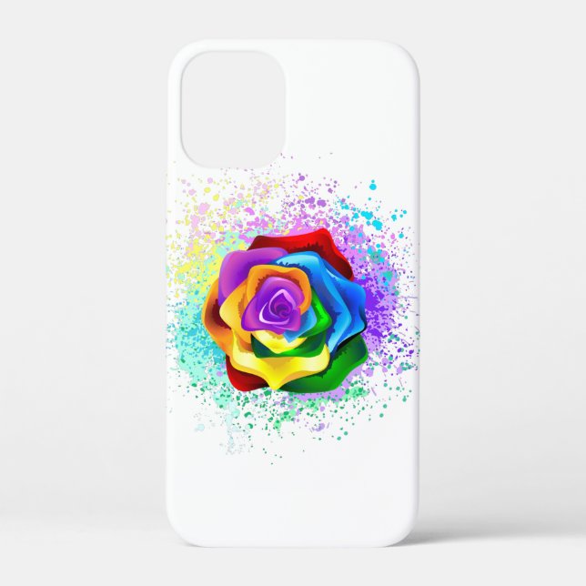 Colourful Rainbow Rose Case-Mate iPhone Case (Back)