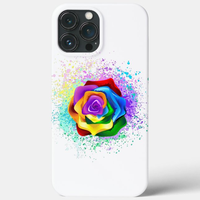 Colourful Rainbow Rose Case-Mate iPhone Case (Back)
