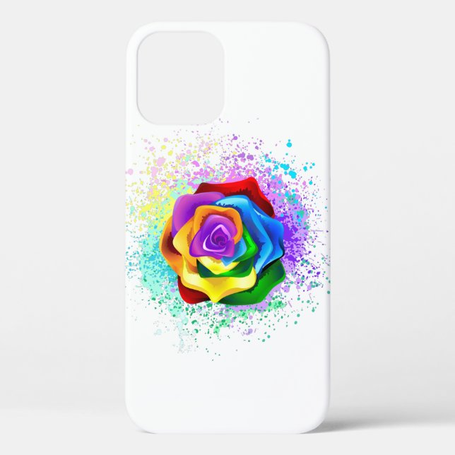 Colourful Rainbow Rose Case-Mate iPhone Case (Back)