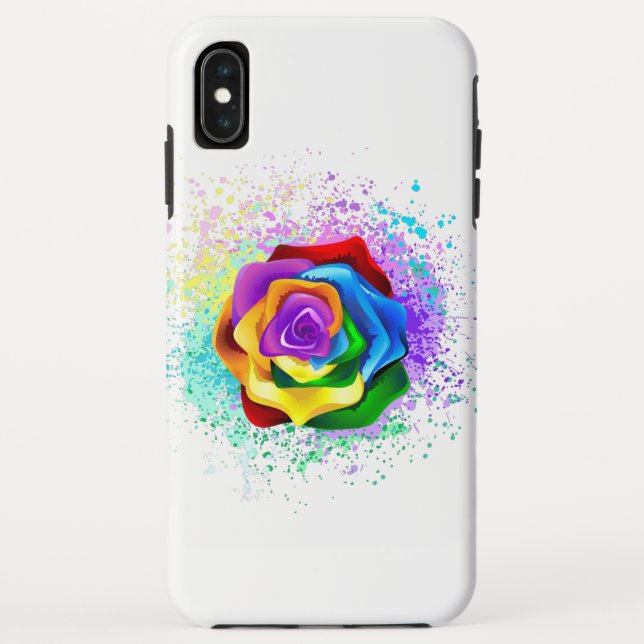 Colourful Rainbow Rose Case-Mate iPhone Case (Back)