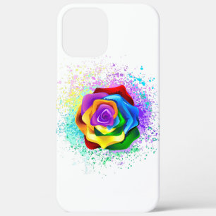 Colourful Rainbow Rose iPhone 12 Pro Max Case