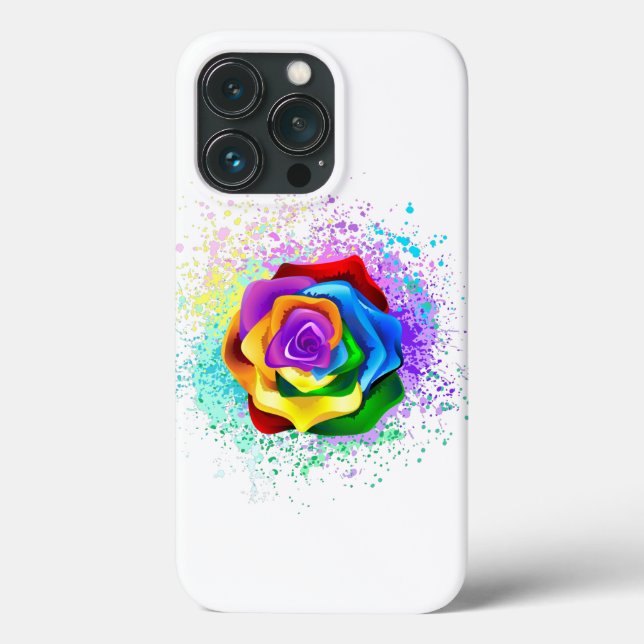Colourful Rainbow Rose Case-Mate iPhone Case (Back)