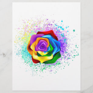 Colourful Rainbow Rose Flyer