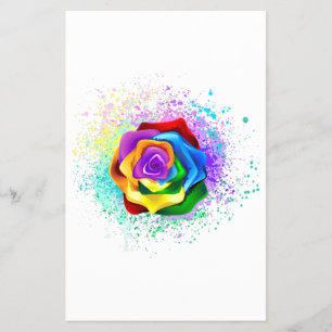 Colourful Rainbow Rose Flyer