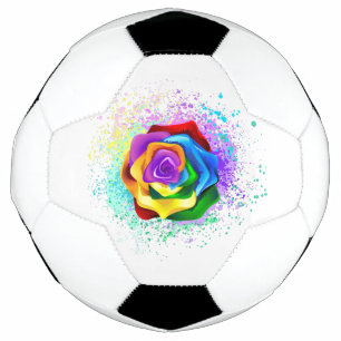 Colourful Rainbow Rose Football