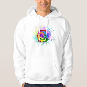 Colourful Rainbow Rose Hoodie