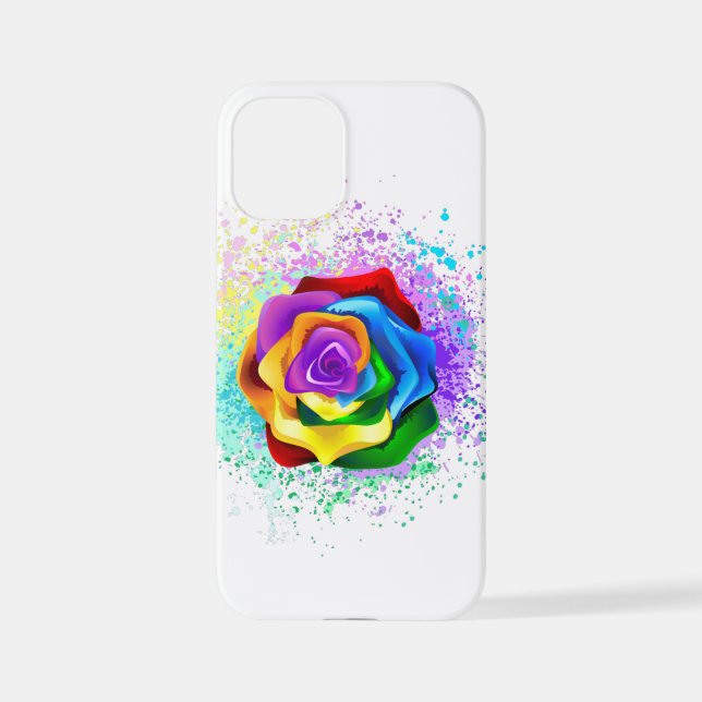 Colourful Rainbow Rose iPhone Case (Back)