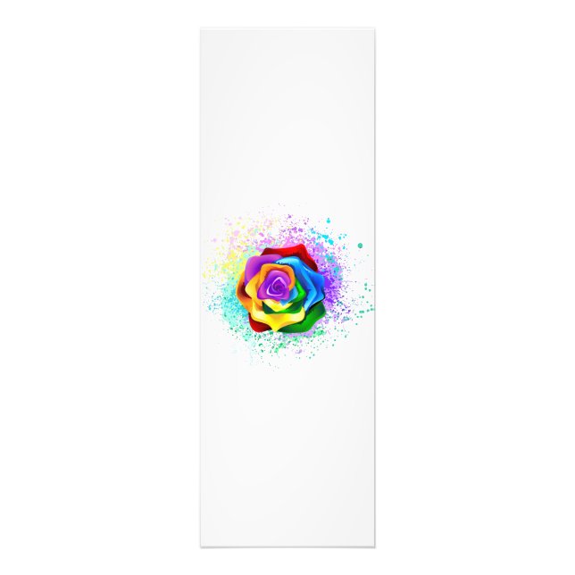 Colourful Rainbow Rose Photo Print (Front)