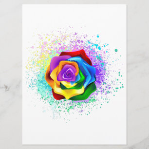 Colourful Rainbow Rose Programme