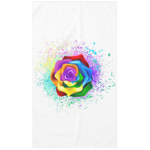 Colourful Rainbow Rose Tablecloth