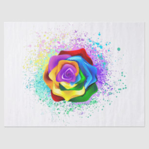 Colourful Rainbow Rose Tissue Paper