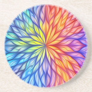 Colourful Rainbow Sandstone Coaster