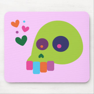 Colourful Rainbow Skull Mouse Mat