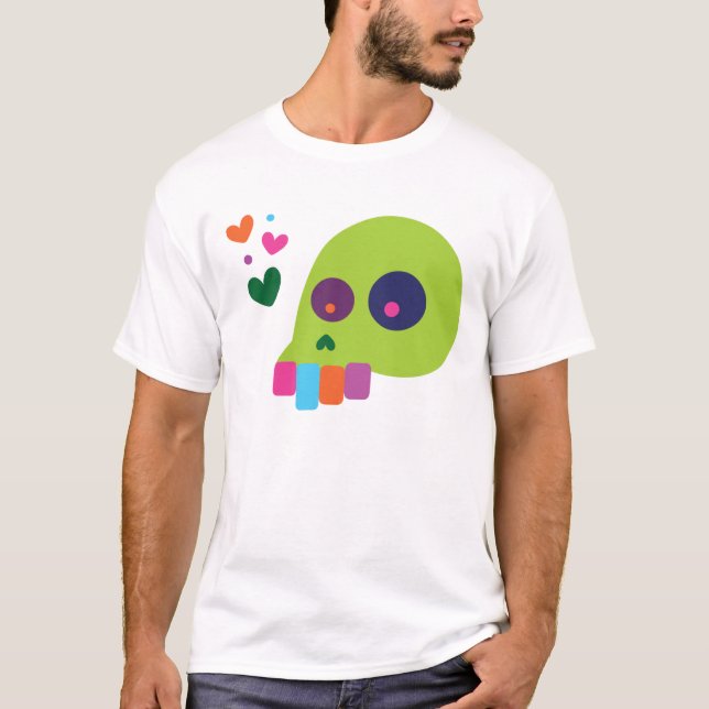 Colourful Rainbow Skull T-Shirt (Front)