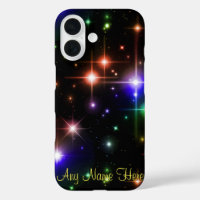 Colourful Rainbow Sparkle Stars Fantasy Night Sky
