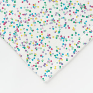 Colourful Rainbow Speckled Dots Fleece Blanket