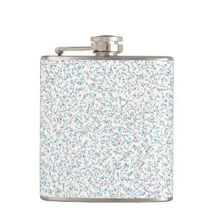Colourful Rainbow Speckled Dots Hip Flask